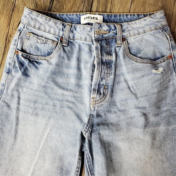 RSQ Women Light Wash Blue Denim Jeans High Rise Straight Leg Size 27 - Picture 3 of 10